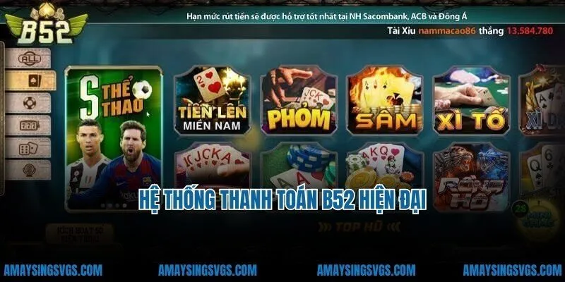 Hệ thống thanh toán b52 hiện đại